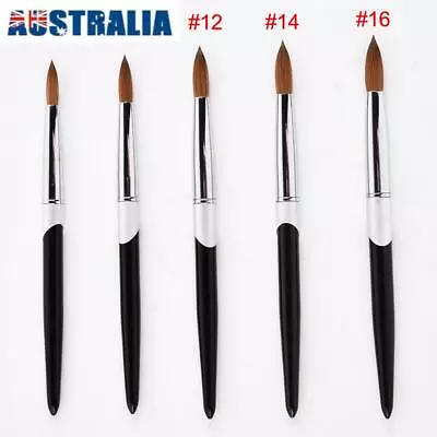 #8-16 Kolinsky Hair Sable Brush Acrylic Nail Brush Art Tool UV Gel Carving Pen • $18.95