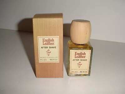 Vintage MEM English Leather After Shave 4 Oz Splash With Wood Top - New In Box • $40