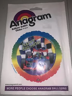 Anagram 18” Happy Birthday Race Car Balloon. Indy 500 Type Car. Mylar Balloon!! • $5