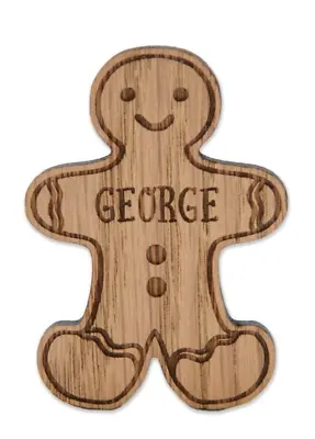 £1.49 • Buy Personalised Gingerbread Place Names Wooden Christmas Table Place Cards Settings