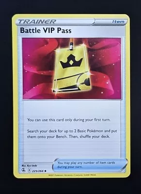 $4 • Buy Battle VIP Pass 225/264 Fusion Strike Pokemon TCG