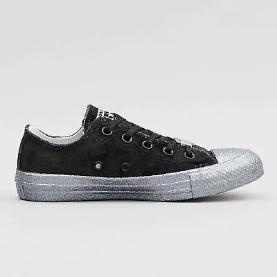 Converse X Miley Cyrus Chuck Taylor All Star OX Shoes 5 Black/Silver 563722C • $29.99