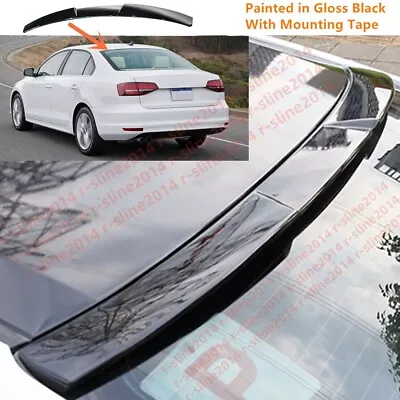 For VW Jetta MK6 2011-2018 GLI Rear Trunk Window Top Lip Roof Spoiler Wing Black • $49.99