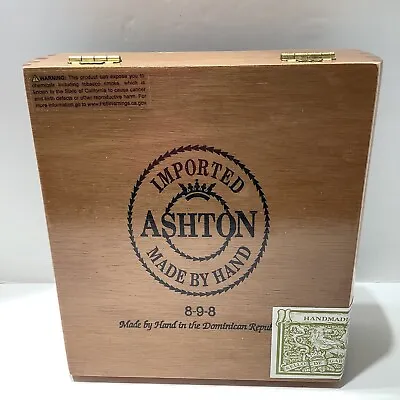 Ashton 898 Tabacalera A. Fuente Humidor Wooden Wood Empty Cigar Box Excellent • $5.99