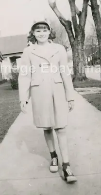 Pretty Teenage Girl With Saddle Shoes Hat Vtg Old Found Photo Snapshot Fashion • $7.99