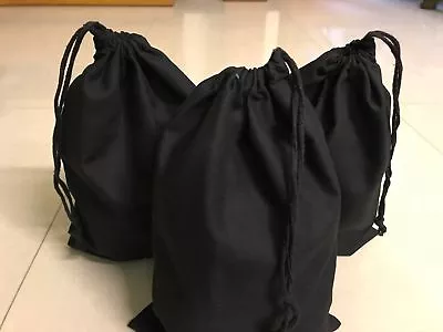 12x16 Inches Cotton Single Drawstring Premium Muslin Black Bags. Select Quantity • $11.99