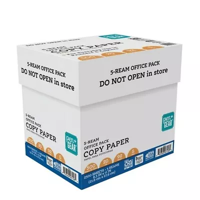 Pen + Gear Copy Paper 8.5  X 11  92 Bright 20 Lb. 5 Reams (2500 Sheets) • $23.40