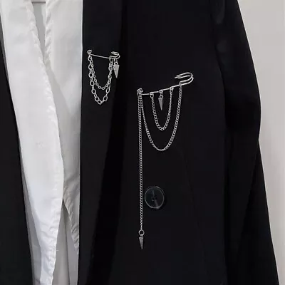 Dark Tassel Pendant Brooch For Men Women Vintage Brooches Punk Stay Jewe-wq • £3.98