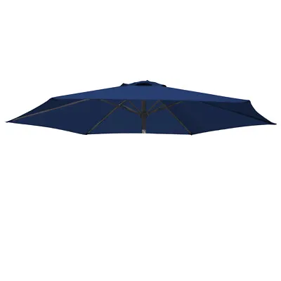 Replacement Fabric 2.5m 2.7m 3m Garden Patio Parasol Canopy Cover 6 Arm Or 8 Arm • £18.95