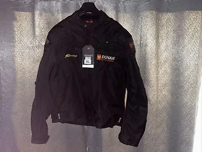 Duhan Motor Sports Motorcycle Racing Jacket XL Black Armor  Brand New • $70
