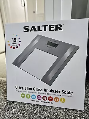 Brand New Salter Ultra Slim Analyser Bathroom Scale Digital Tough Glass • £4.99