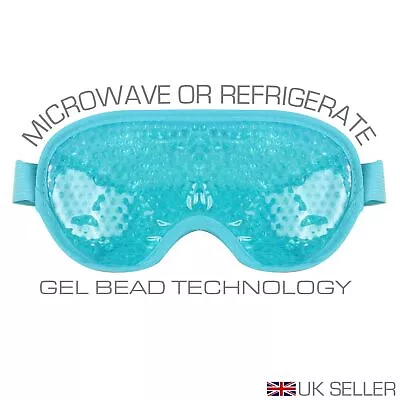 EYE MASK Hot Cold Tired Puffy Microwave Fridge Reusable Bags Eyes Pads Gel Warm • £5.99