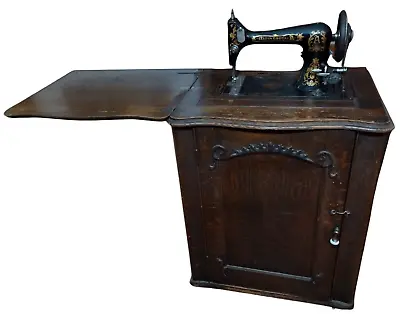 Antique Late 1890s Minnesota A Manual Treadle Sewing Machine In Original Cabinet • $595