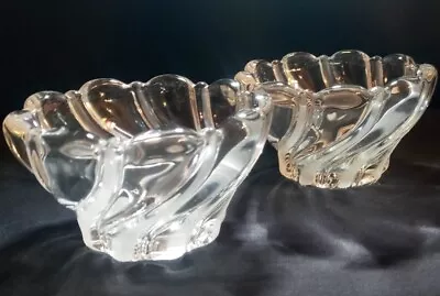 Mikasa Candy Dishes Heavy Clear Glass Peppermint  Swirl  • $15