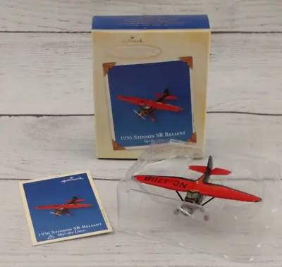 $14 • Buy Hallmark 2003 Sky's The Limit 1936 Stinson Sr Reliant Plane Series Ornament