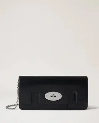 Mulberry 'East West Bayswater' Clutch In Smooth Shiny Black -  $885 - BNWT • $635