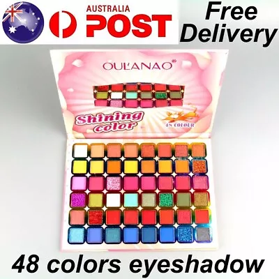 48 Colors Eyeshadows Palette Shades Glitter Cosmetic Makeup Eye Shadow Gift • $14.99