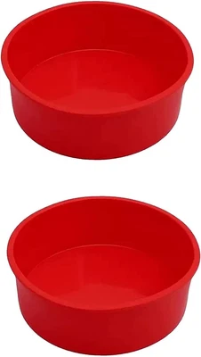 £12.49 • Buy 2pcs 6 Inch Silicone Cake Tins For Baking, Air Fryer Silicone Liner Cake Moulds