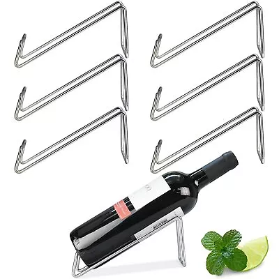 SuproBarware Wine Rack Set Of 6- Stainless Steel Single Wine Bottle Holder Ra... • $28.96