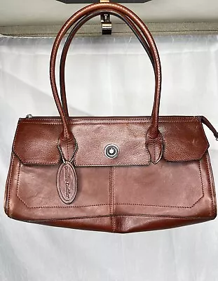 Vintage Wilsons Leather Handbag Satchel Shoulder Bag Purse Brown • $40