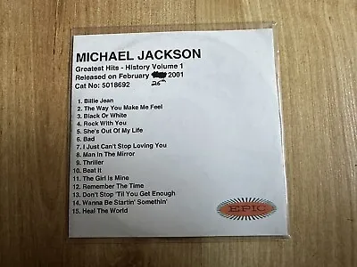 Michael Jackson Greatest Hits Volume 1 Rare Promo Cd • $68.37