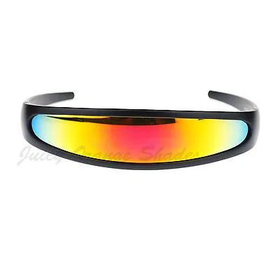 Cyclops Robot Costume Sunglasses Party Rave Futuristic Mirror Lens • $11.95