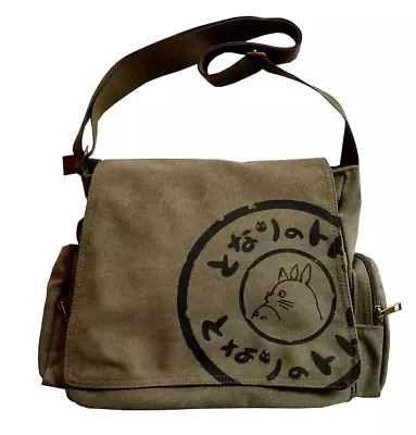 Studio Ghibli My Neighbor Totoro Army Green Crossbody Messenger Tote Bag Purse • $21.99