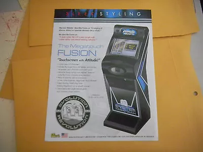 Old Stock FUSION EVO   MEGATOUCH MERIT       ARCADE   GAME  FLYER     • $5.49