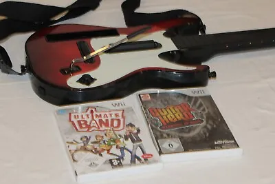 £75.31 • Buy Nintendo Wii Game Guitar Hero Warriors Of Rock + Ultimate Band + Guitar #4