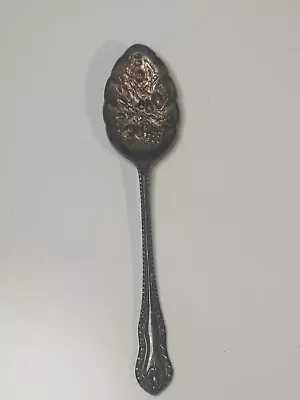 Sheffield England Berry & Fruit Silver Serving Spoon 9  Long EPNS  • $15