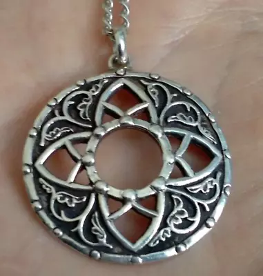 £9.99 • Buy Vintage Scottish Sterling Silver Iona Shield Pendant Necklace By John Hart