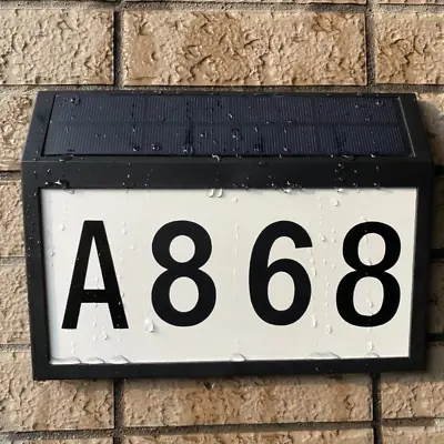 Solar Light LED House Number Door Address Illuminated Signs Light Waterproof • £39.91