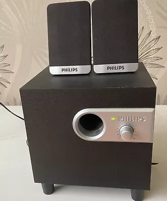 Philips SPA1300 2 Speaker & Subwoofer Multimedia Speaker System • £12