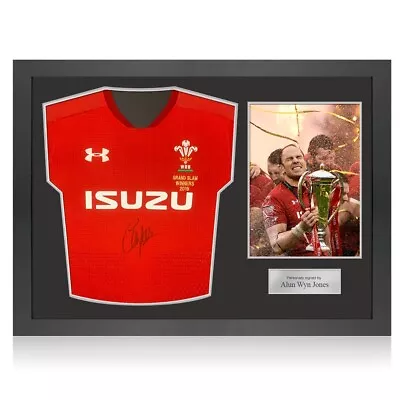 Alun Wyn Jones Signed 2019 Wales Rugby Shirt. Icon Frame • £319.99
