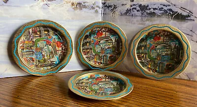 Vintage NEW ORLEANS Louisana Drink Bar COASTERS Lot 4 Metal Souvenirs Superdome • $11.88