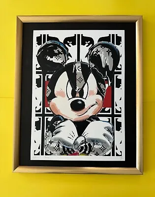 Death NYC Large Framed 16x20in Pop Art Graffiti Certified  Mickey Mouse Disney @ • $250