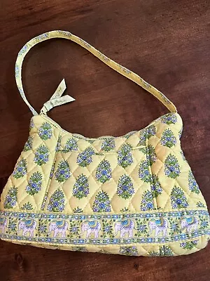 Vera Bradley Molly Bag In Citrus Purse Lime Green Elephants Retired Patternh • $9.90