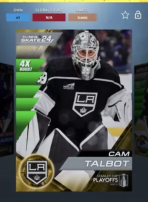 Topps Skate Playoff 24 Cam Talbot Base Gold Iconic DIGITAL • $1.50