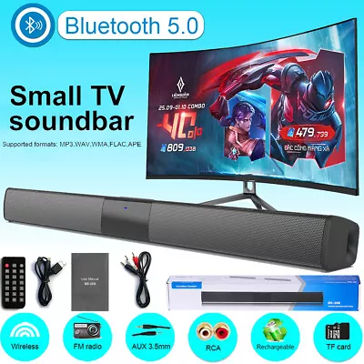 Soundbar 4 Speaker System Wireless Bluetooth Subwoofer TV Home Theater W/Remote • $31.15