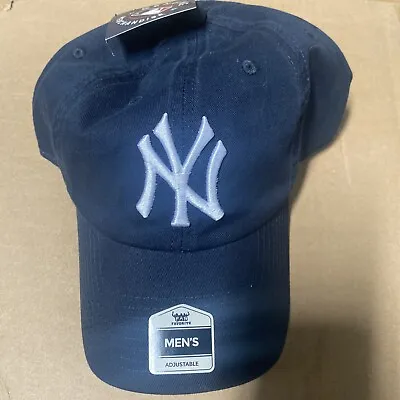 Navy Blue Mlb New York Yankees Ny Logo Adjustable Curved Bill Hat Cap Retro Nwt • $17