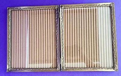 Vintage Mcm Hinged Gold Metal 8  X 10   Double Picture Frame Sale! • $26.99