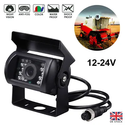 12-24V 4Pin Heavy Duty RV Truck Trailer IR Rear View Reversing Camera Waterproof • £14.38