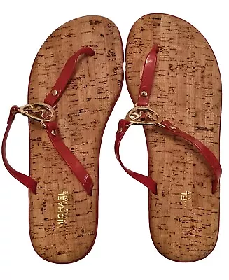 Michael Kors MK Sandal Red Jelly Thong Slide Flip Flop Women's Size 11M No Box. • $19.99