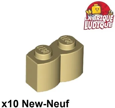 LEGO 10x Brick Modified 1x2 Log Palisade Beige/Tan 30136 New • $4.31