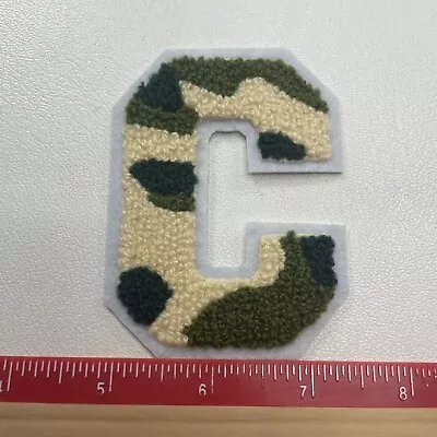 $5.95 • Buy Camo “C” Initial C Chenille Patch (Alphabet Set Break Only 1 Of Each Letter)B038
