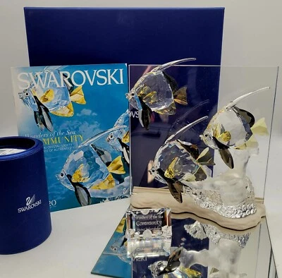 $324.95 • Buy Swarovski Angel Fish Crystal Figurine Wonders Of The Sea Community In Box Plaque