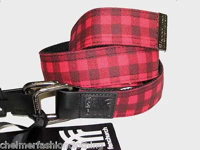 BNWT - FENCHURCH  Checked Webbing Belt - Red • £6.09