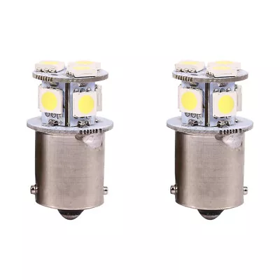 2pcs White BA15S R5W 1156 5050 8SMD LED Car Brake Lights Bulbs • $8.20