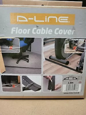 D-Line Floor Cable Cover Protector 60mm X 12mm Black Light Duty Office PVC Flexi • £10