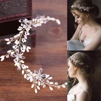 £5.42 • Buy Bridesmaid Wedding Bridal Prom Pearl Flower Crystal Headband Clip Hair Band CO